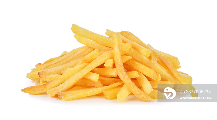 French fries isolated on white background