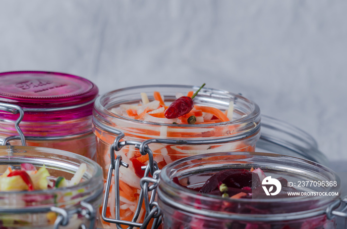 Traditional fermented foods -  sauerkraut, kimchi with carrot, beet, brassica rapa  for  health  and disease prevention.