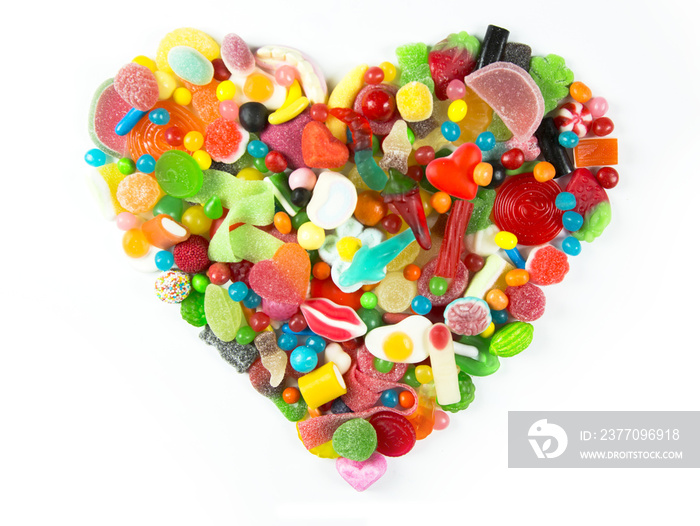 sweets in the shape of a heart