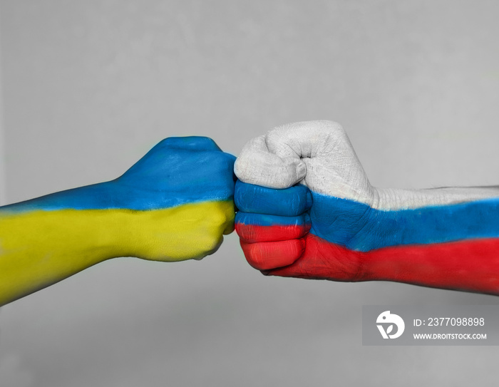 Concept of strained relations and war  between  with Ukraine and Russia.