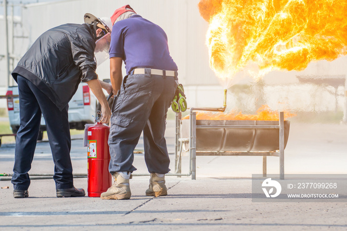 Firefighter training, The Employees Annual training Fire fighting with gas and flame