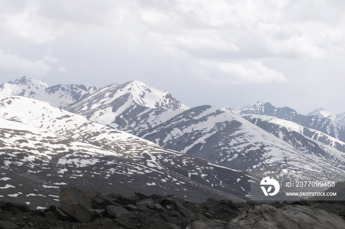 snow covered mountains