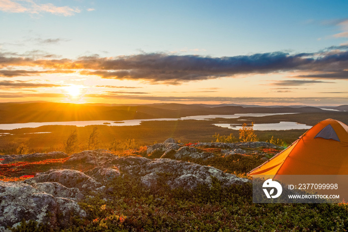 Camping in Swedish Lapland