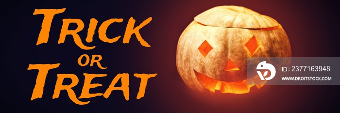 Composite image of graphic image of trick or treat text