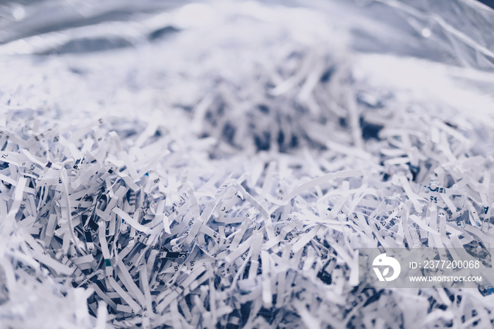 bag of shredded documents