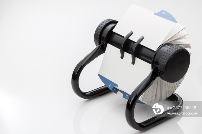 rolodex on a white background.