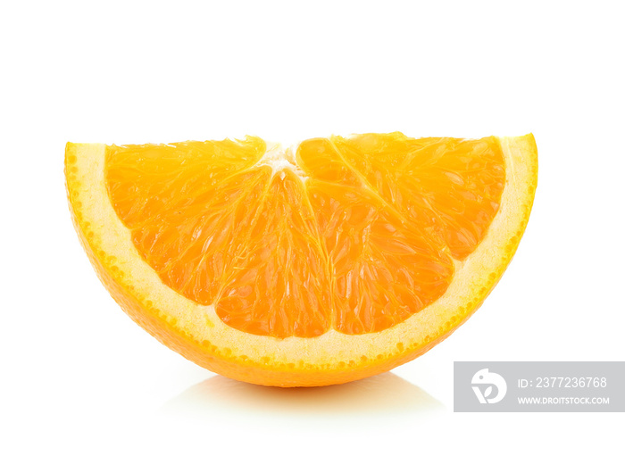 orange slice on white background