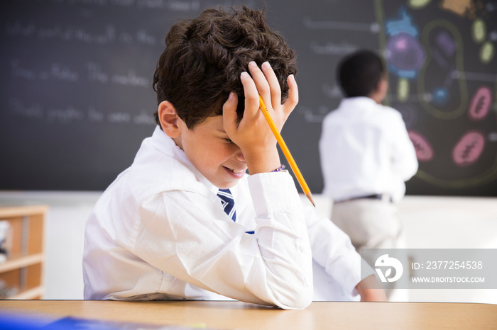 Student sitting in classroom