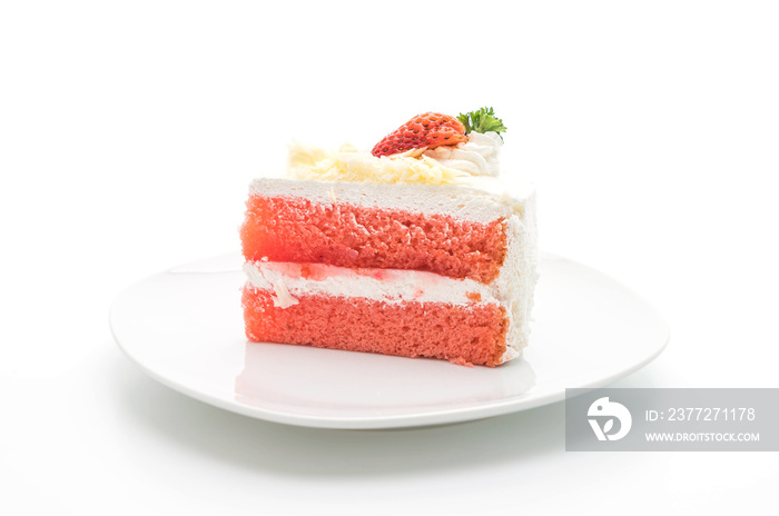 白底草莓蛋糕
