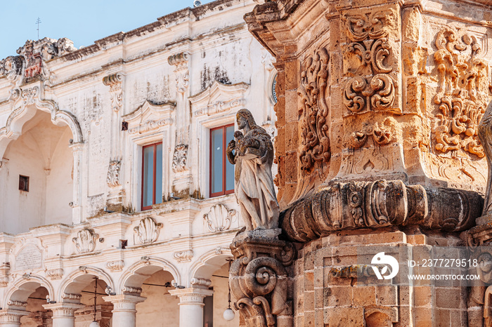 Wonderful architecture in the old town of Nardò, province of Lecce, Puglia region.