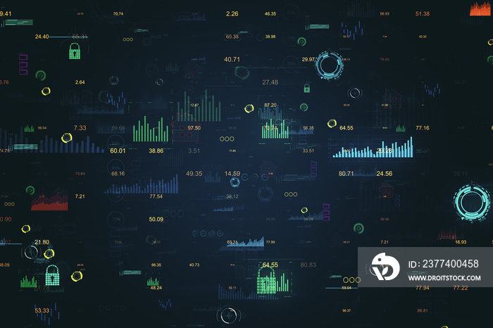 Creative big data charts background