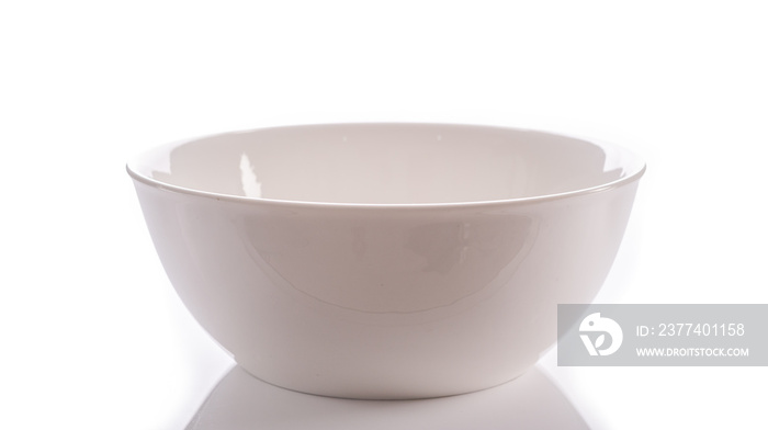 White ceramic bowl isolated on white background