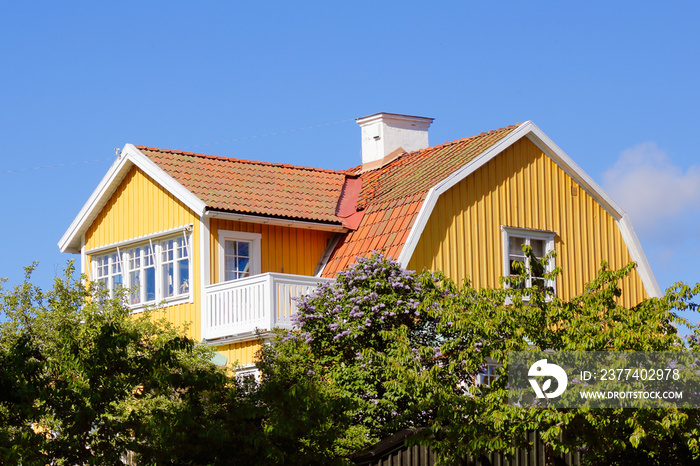 Yellow residential building