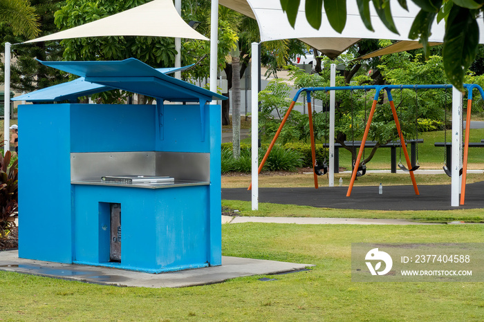 Colorful Barbecue And Playground