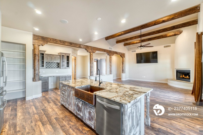 Kitchen remodel with wood