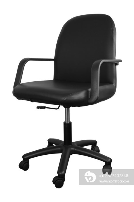 Black leather office chair