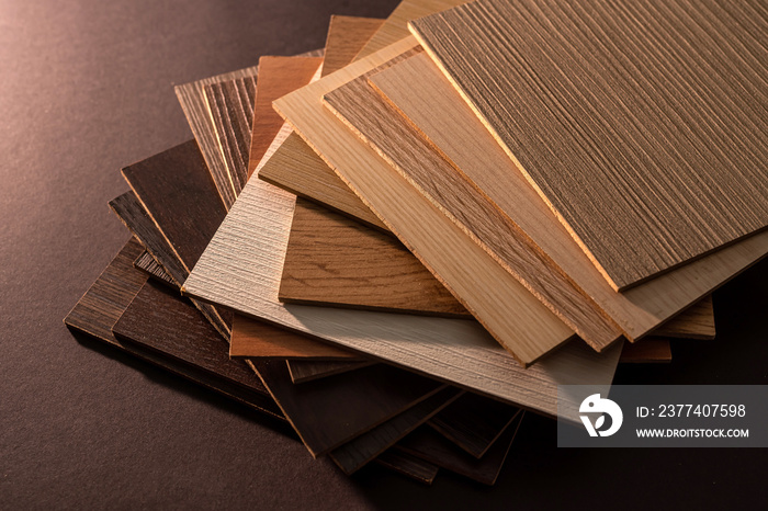 vinyl  wooden  samples with different  type of wood texture