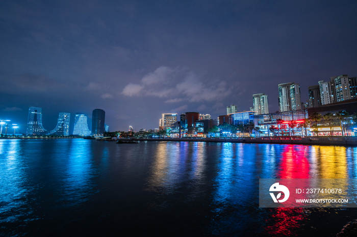 厦门海沧湖水秀公园夜景