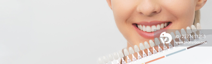 Teeth whitening process. Dental care