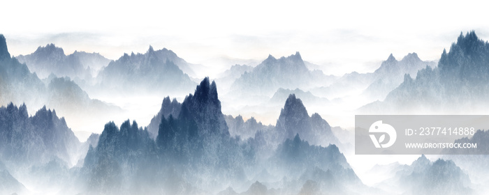 misty mountain landscape