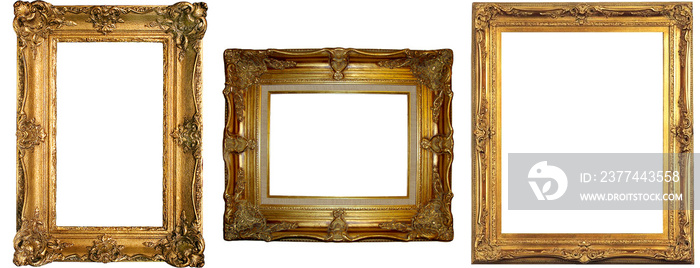 isolated golden circle luxury frame