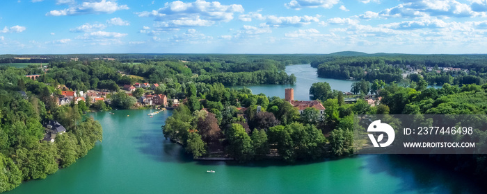 Łagów panorama z drona.