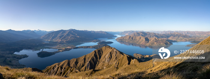 sunset from roys peak in new zealand