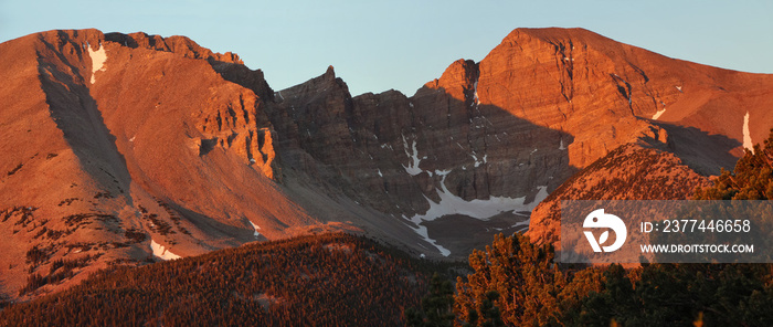 Wheeler Peak in Great Basin National Park at sunrise, Nevada.