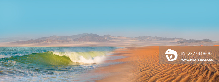 The Namib desert along side the Atlantic ocean coast of Namibia, Southern Africa