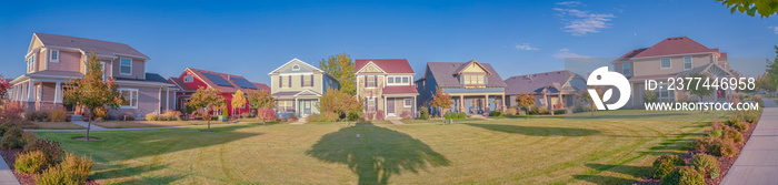 Panorama view of a modern housing estate