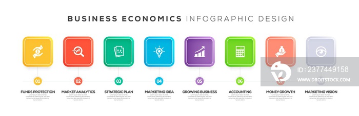 BUSINESS ECONOMICS INFOGRAPHIC CONCEPT