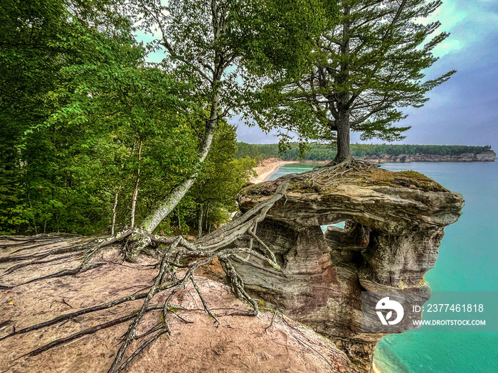 Chapel Rock at Pictured Rocks National Lakeshore in Michigan’s Upper Peninsula