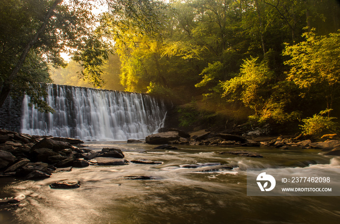 Waterfall at Vickery Creek in Roswell, Georgia