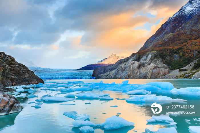 Torres Del Paine National Park, Chile. Grey Glacier.