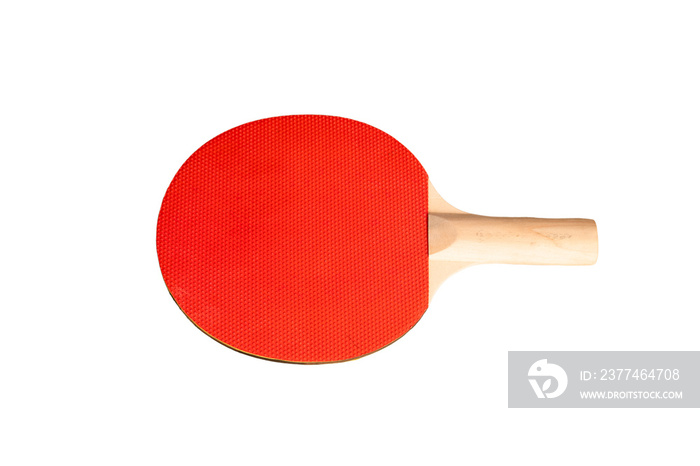 Ping pong paddle isolated on white background