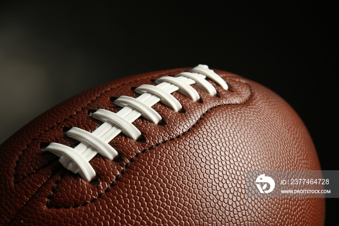 Rugby ball, closeup