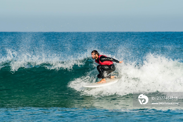 surfer in action in the waves