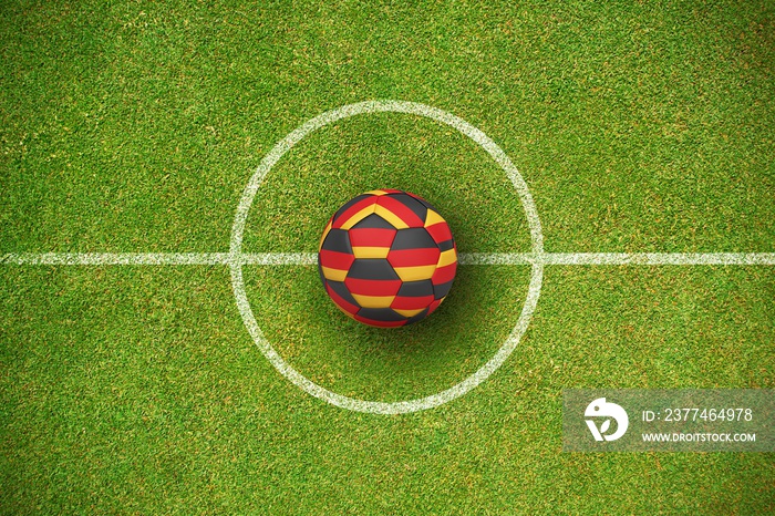 Composite image of football in german colours