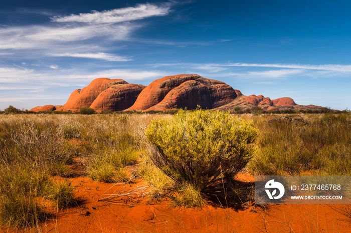 panoramic view of sunlit mountain Australia