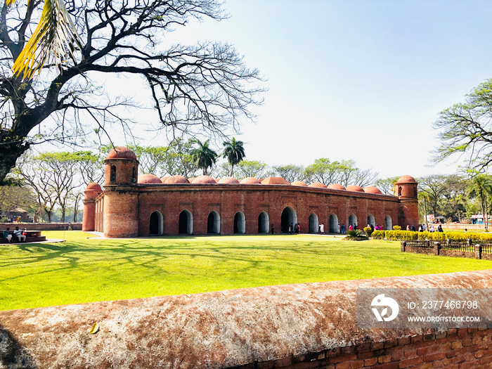 The Sixty Dome Mosque, is a mosque in Bangladesh, situated in Bagerhat, a UNESCO World Heritage Site. It is the largest mosque of the sultanate period (17th Cantury) in Bangladesh.