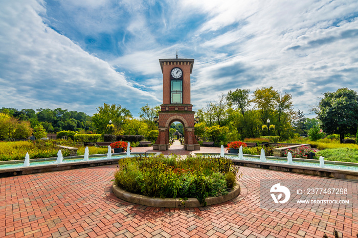 Clock Tower view in Algonquin Town of Illinois