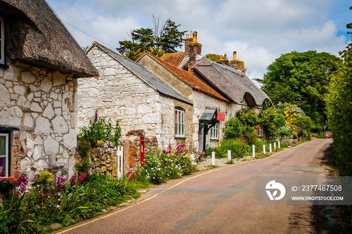 Old historical buildings at the Isle of Wight, UK