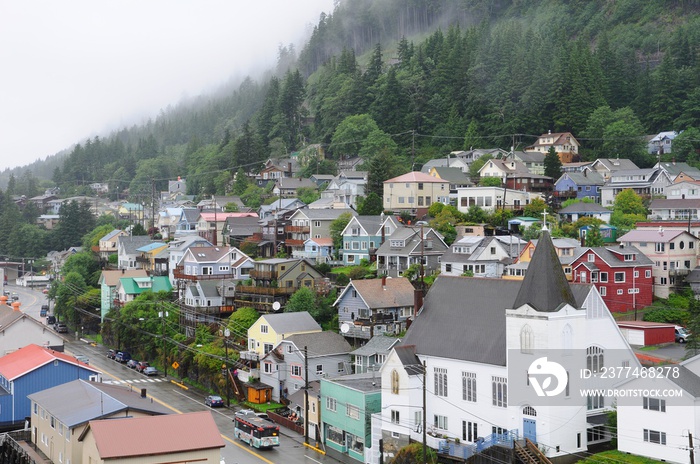 Colorful houses in Ketchikan, Alaska