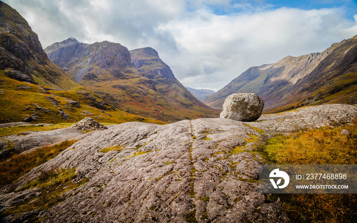 Glencoe, famous valley in the Scottish Highlands