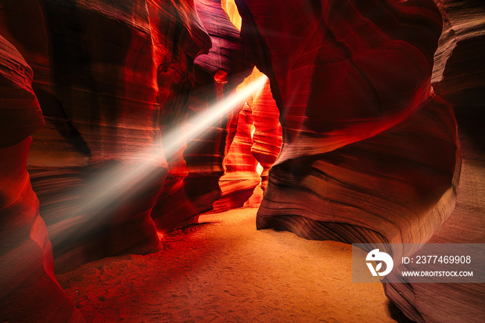 Amazing and magical antelope canyon arizona usa - abstract background