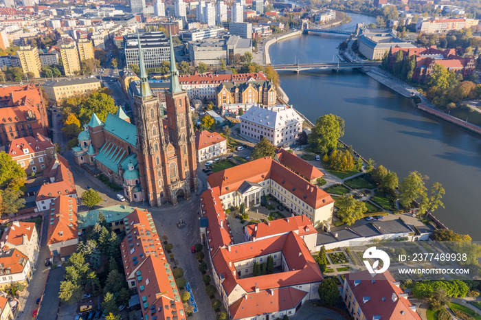 St. John’s the Baptist Cathedral aerial view