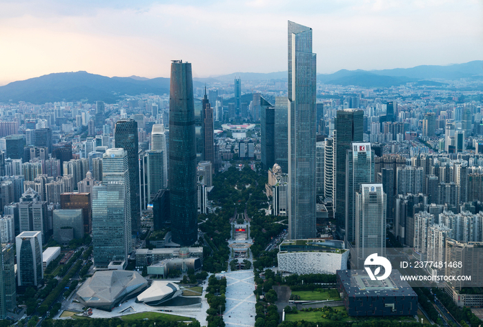 俯瞰广州城市全景