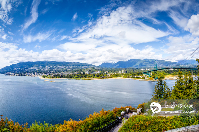 Vanouver Skyline at Prospect Point in Stanley Park, Canada