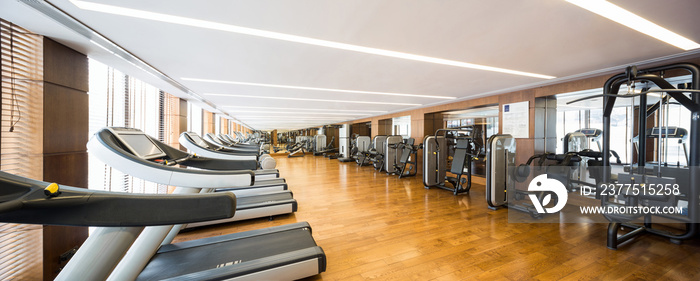 Modern gym interior with equipment.fitness center interior