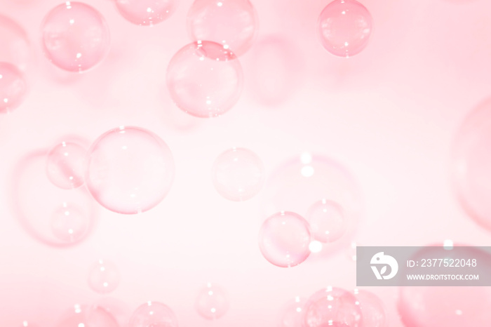 beautiful pink soap bubbles background